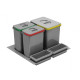 PB-91114100B5-A Відро для сміття GTV MULTINO 600 мм 1х15л +2х7л +2 ємності Графіт