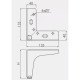 NM-STGY135-100-20М Опора  GTV STGC H-100 мм Чорний мат  