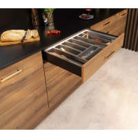 514.15.306 Комплект висувних шухляд Hafele  Matrix Box S Slim 199/550 мм з дотягом  Чорний 