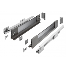 PB-AXISPRO-GLASS-KPL450B Висувна шухляда AXIS PRO l-450 мм середній H=116 зі склом Графіт