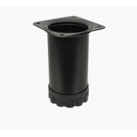 FLG-005-60-04 Ножка мебельная Bravo Barrel D51 черная, 60 мм