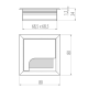 LB-K80X80-05 Заглушка кабель-каналу GTV  Merida 80х80 мм  Алюміній 