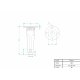 FLG-021-100-109 Ножка мебельная Bravo Nail 100мм, Брасованное золото