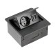 AE-PB1SAVA-20N Подовжувач GTV AVARO 1 розетка SCHUKO USB A+C провід 1,5м Чорний 