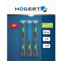 HT1S126 Набір ударних біт PZ1 HOGERT 25 мм  (5 шт)