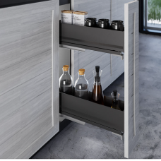 Карго фасад 150  бокове кріплення з дотягувачем  INOXA IKONA/HELIOS 6104HY , 2 полиці, Ардезія 