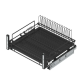 S-2031-А Cушка для посуду висувна Starax 600 мм на тандем Blum (560-580*520*185), Антрацит 