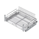 S-2032-C Cушка для посуду висувна Starax 700 мм на тандем Blum (660-680*520*185), Хром 