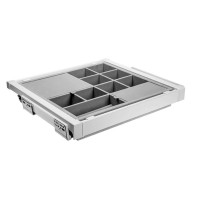 WG-PRZEG60-10 Полиця з перегородками GTV ELITE 600мм з дотягом Білий