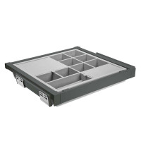 WG-PRZEG90-60 Полиця з перегородками GTV ELITE 900мм з дотягом Графіт