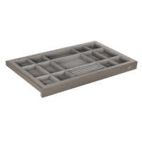 Полиця-органайзер висувна з дотягувчем  VIRNO HOME 764*420*61 Сірий 