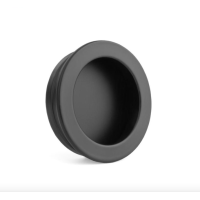  UM-055 Ручка врезная АТМ круглая d45 мм Черная матовая (37817)