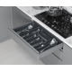 S-2289-A Лоток для столових приладів  Starax  740*490*45 (секція 800) , Антрацит 