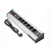 AE-PBMUL6S6U-53 Подовжувач накладний прямокутний MULTI, 6xSCHUKO, 4xUSB порт, 2xUSB/5V, вилка провід