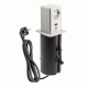 AE-GMW1STOW-10 Подовжувач GTV висувний TOWER, 1xSCHUKO, 1xUSB, 1xTYPE-C, кабель з вилкою 1,5м, інокс