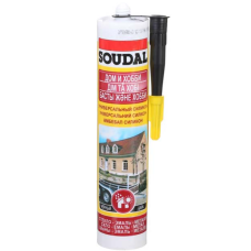 Герметик SOUDAL універсальний чорний  280 мл (силікон)