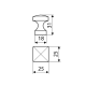 Ручка кнопка Gamet GR 47-LPM30 Чорний