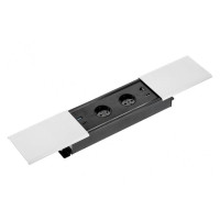 AE-PB2SPRES-10 Подовжувач GTV PRESTINO 2 розетки SCHUKO,  USB А+С QC RJ45, HDMI провід 1,5м Білий