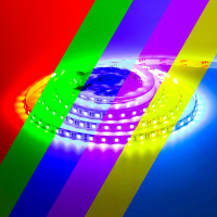 Світодіодна стрічка AVT  smd 5050 AVT-480RGB5050-IP-20-12 різнокольорова  підвищеного  розсієння 