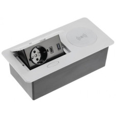 AE-PB1SAVAP-53 Подовжувач GTV AVARO PLUS 1 розетка SCHUKO USB А+С WC 5W провід 1,5м Алюміній