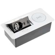 AE-PB1SAVAP-10 Подовжувач GTV AVARO PLUS 1 розетка SCHUKO USB A+C WC 5W провід 1,5м Білий 
