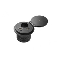 AE-BPW1SACP-20 Подовжувач GTV CHARGER PLUS 1 розетка SCHUKO USB A+C WC (змінні USB, RJ45 HDMI) , Чорный 