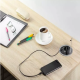 AE-BPW1S2UCH-80 Подовжувач GTV 1 розетка SCHUKO зарядка USB 5V 2A провід 1,5м Сірий