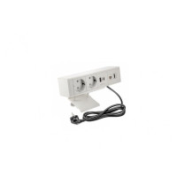 AE-GM2SBAR-10 Удлинитель GTV прямоугольный BAR, 2xSCHUKO, кабель с вилкой, Белый