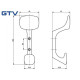 WZ-TOLED-C0-05 Крючок GTV TOLED С0 Алюминий