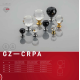 GZ-CRPA30-03 Ручка GTV Crystal Palace CRPA d 30 Золото+Скло 