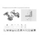 ZM-CNHC07BR2 Петля GTV PRESTIGE 3D внут.  самодотягуюча гідравлічна з регулюванням монтажної планки 