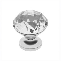 GZ-CRPA30-01 Ручка GTV Crystal Palace CRPA d 30 Хром+Скло
