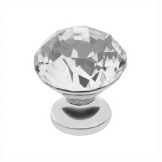 GZ-CRPA30-01 Ручка GTV Crystal Palace CRPA d 30 Хром+Скло
