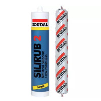 Герметик нейтральний SILIRUB 2 чорний 300 мл (силікон)  SOUDAL
