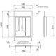 Лоток для столових приладів Volpato 340*490 (секція 400 мм) Білий 