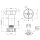 Опора GIFF  F1 Н-100 мм регульвана  -5/+35 мм Чорна цокольна 