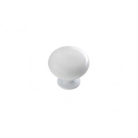 GS-BERGA-1-10 Ручка кнопка  GTV BERGAMO d 32мм  Біла глянцева 